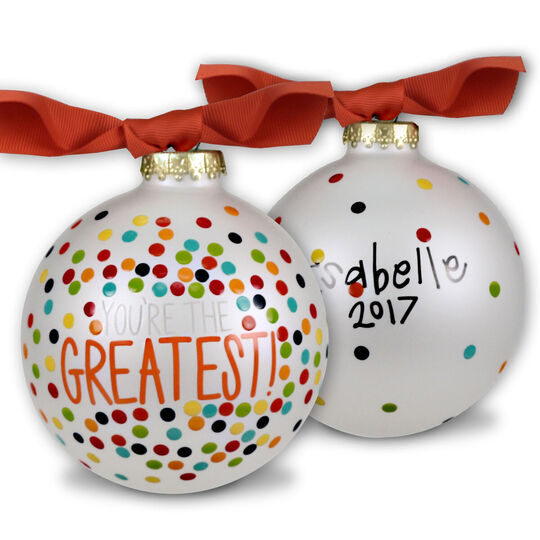 You're The Greatest Glass Christmas Ornament